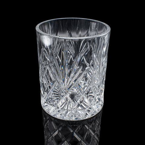 Vintage 75cl Champagne Bottle Cooler, English, Cut Crystal, Ice Bucket, C.1970