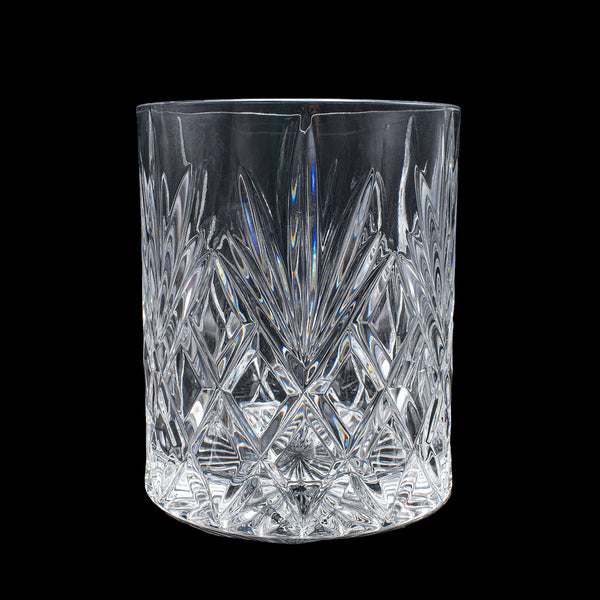 Vintage 75cl Champagne Bottle Cooler, English, Cut Crystal, Ice Bucket, C.1970