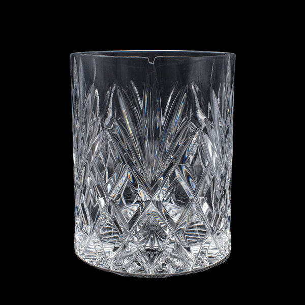 Vintage 75cl Champagne Bottle Cooler, English, Cut Crystal, Ice Bucket, C.1970