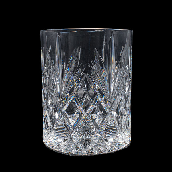 Vintage 75cl Champagne Bottle Cooler, English, Cut Crystal, Ice Bucket, C.1970