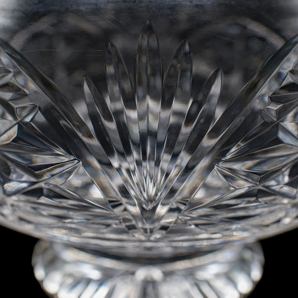 Vintage Rose Bowl, English, Cut Crystal, Posy, Potpourri, Fruit Dish, Circa 1970