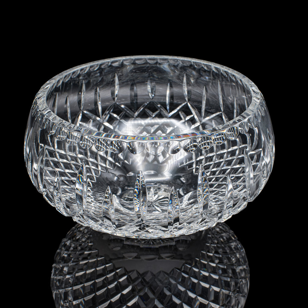 Large Vintage Presentation Fruit Bowl, English, Cut Lead Crystal, Display Dish