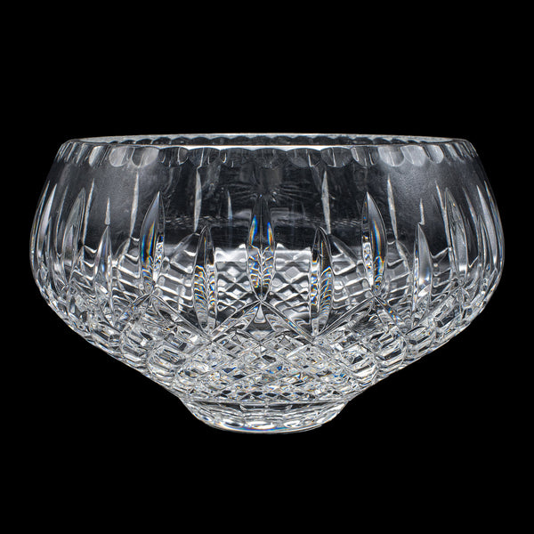 Large Vintage Presentation Fruit Bowl, English, Cut Lead Crystal, Display Dish
