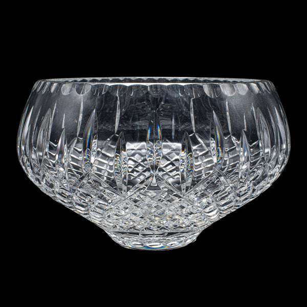 Large Vintage Presentation Fruit Bowl, English, Cut Lead Crystal, Display Dish