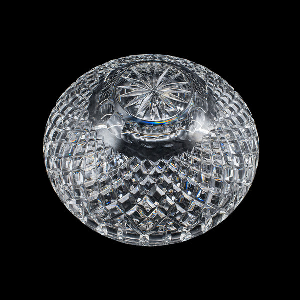 Large Vintage Presentation Fruit Bowl, English, Cut Lead Crystal, Display Dish