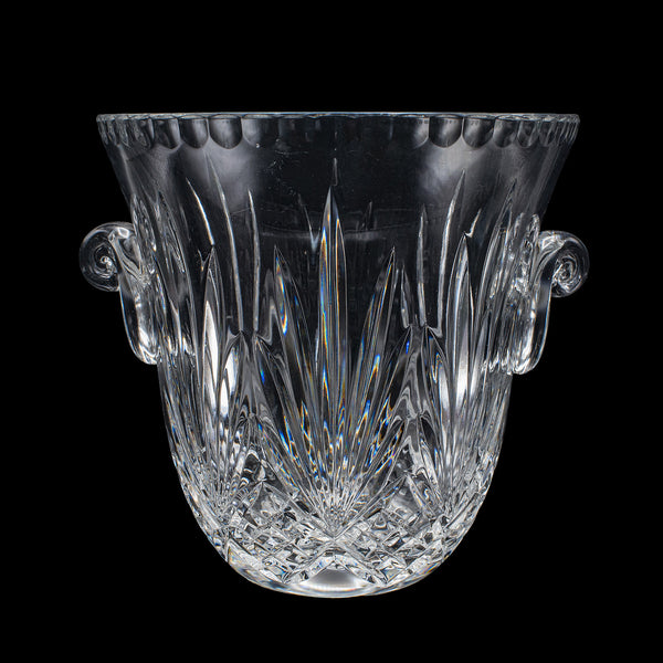 Vintage Wine Bottle Cooler, English, Cut Crystal, Champagne Ice Bucket, C.1960