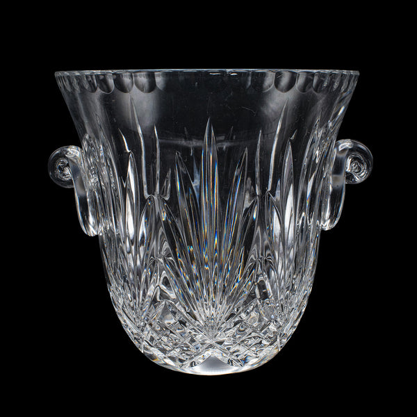 Vintage Wine Bottle Cooler, English, Cut Crystal, Champagne Ice Bucket, C.1960
