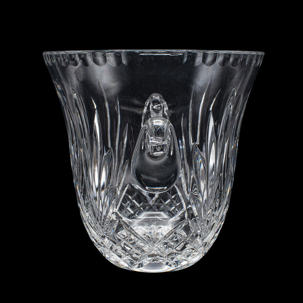 Vintage Wine Bottle Cooler, English, Cut Crystal, Champagne Ice Bucket, C.1960