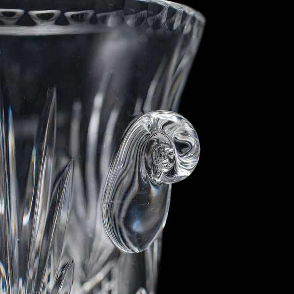 Vintage Wine Bottle Cooler, English, Cut Crystal, Champagne Ice Bucket, C.1960