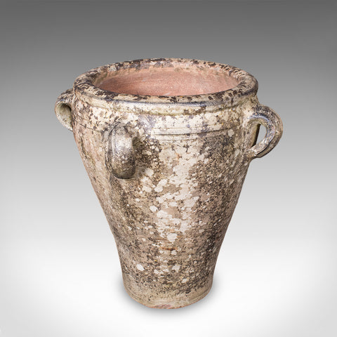 Antique Weathered Tuscan Planter, Italian, Terracotta, Garden Accent, Victorian
