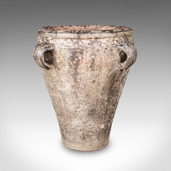 Antique Weathered Tuscan Planter, Italian, Terracotta, Garden Accent, Victorian