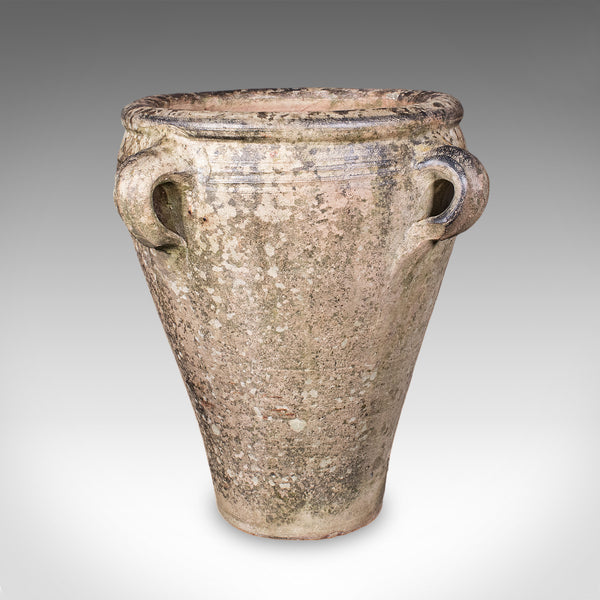 Antique Weathered Tuscan Planter, Italian, Terracotta, Garden Accent, Victorian