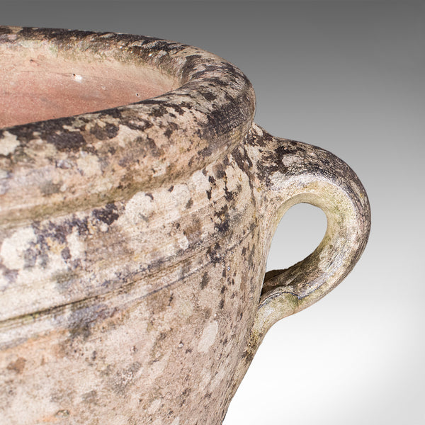 Antique Weathered Tuscan Planter, Italian, Terracotta, Garden Accent, Victorian