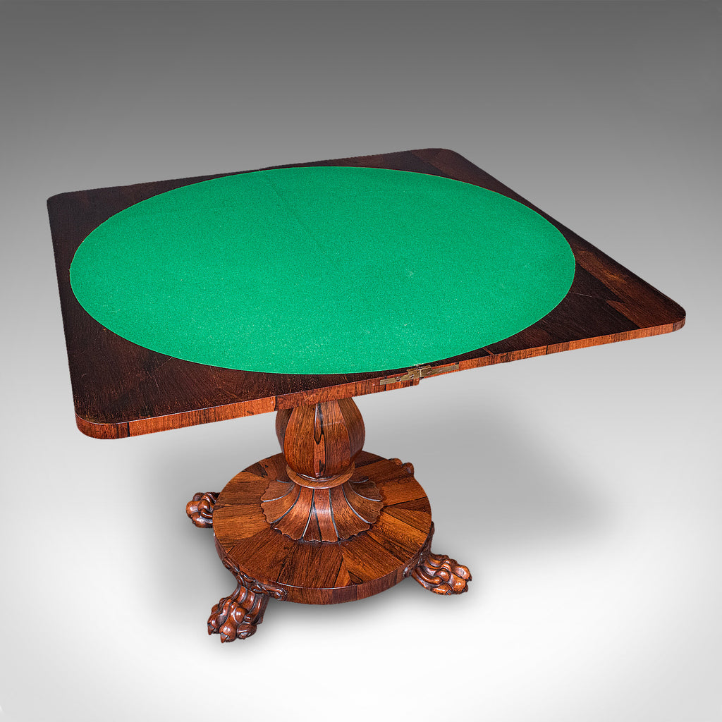 Antique Club Lounge Poker Table, English, Parlour Games, Cards, William IV, 1835