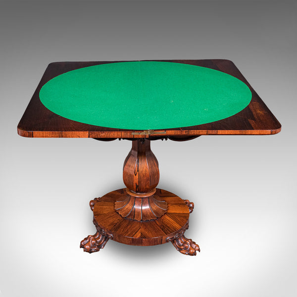 Antique Club Lounge Poker Table, English, Parlour Games, Cards, William IV, 1835
