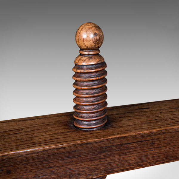 Large Antique Ladies Flower Press, English, Oak, Country House, Craft, Georgian
