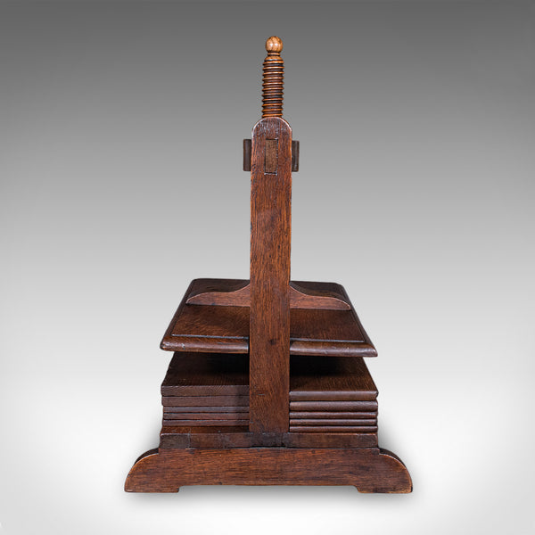 Large Antique Ladies Flower Press, English, Oak, Country House, Craft, Georgian