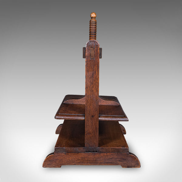 Large Antique Ladies Flower Press, English, Oak, Country House, Craft, Georgian