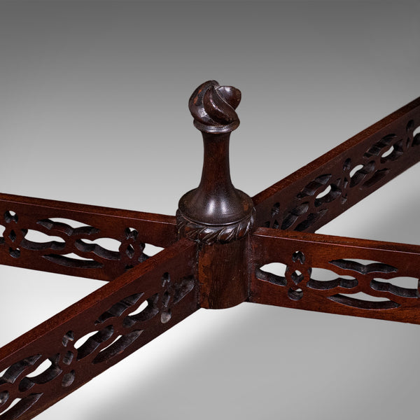 Vintage Chippendale Revival Tray Table, English, Serving Stand, Afternoon Tea