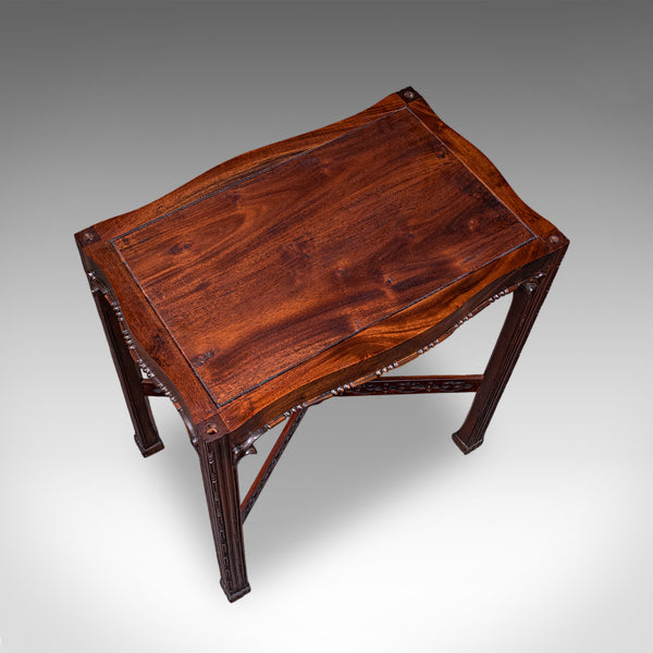 Vintage Chippendale Revival Tray Table, English, Serving Stand, Afternoon Tea