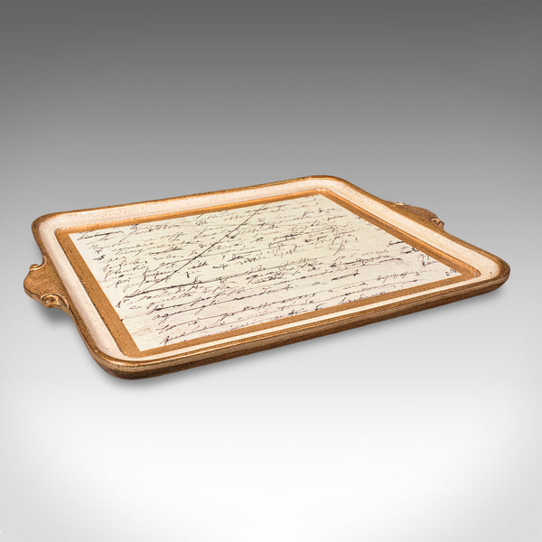 Vintage Florentine Serving Tray, Continental, Afternoon Tea Platter, Italianate