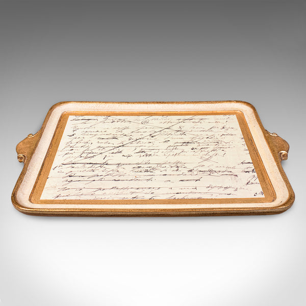 Vintage Florentine Serving Tray, Continental, Afternoon Tea Platter, Italianate