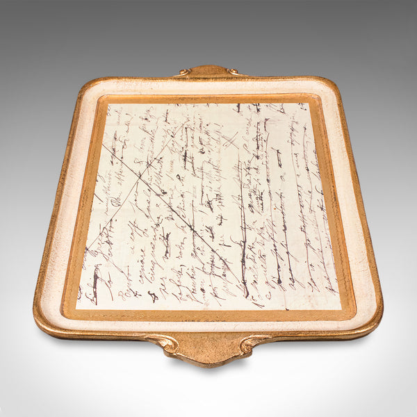 Vintage Florentine Serving Tray, Continental, Afternoon Tea Platter, Italianate