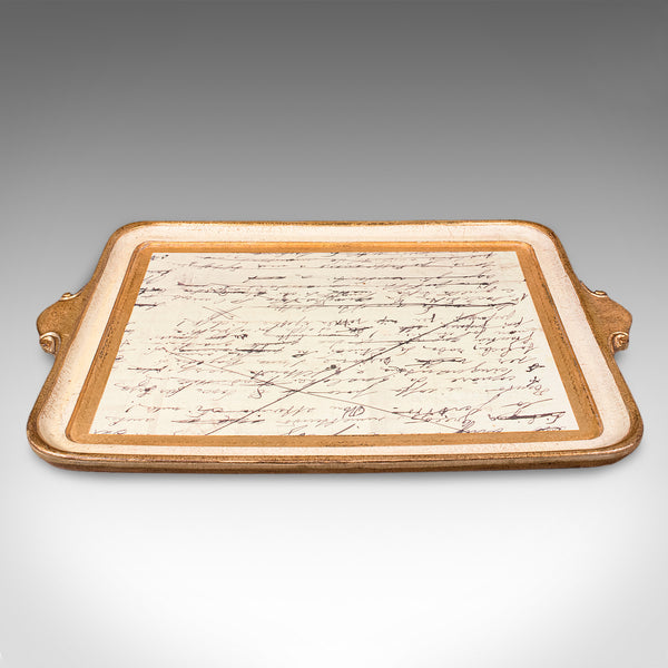 Vintage Florentine Serving Tray, Continental, Afternoon Tea Platter, Italianate