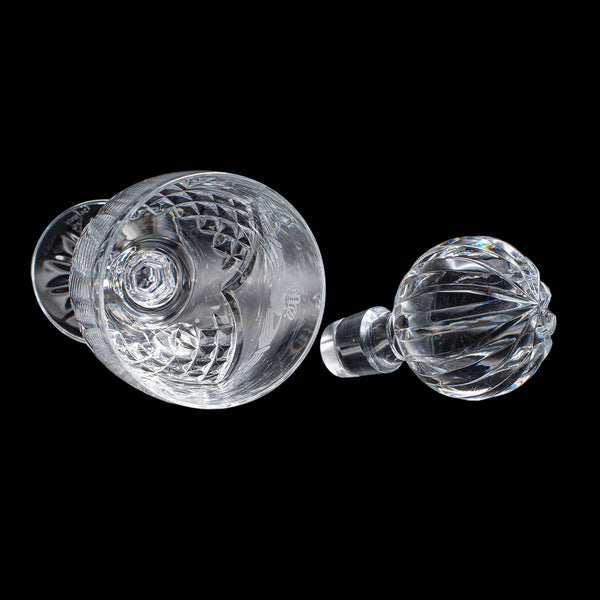 Vintage Port Decanter, Stem Glass Duo, Irish, Crystal, Sherry Bottle, Liqueur