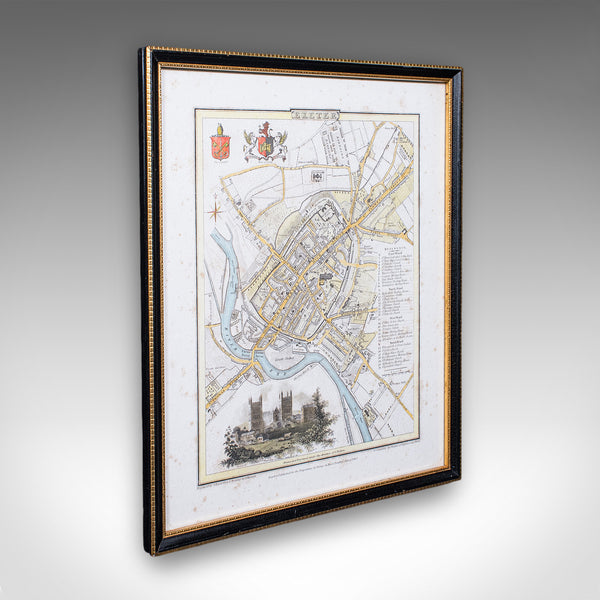 Antique City of Exeter Map, English, Framed, Atlas Excerpt, Georgian, Circa 1805