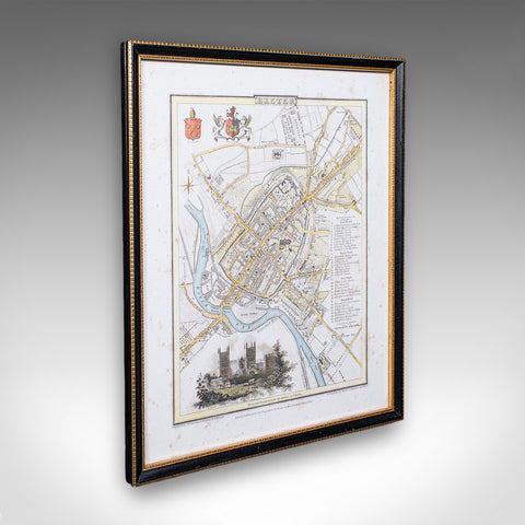 Antique City of Exeter Map, English, Framed, Atlas Excerpt, Georgian, Circa 1805