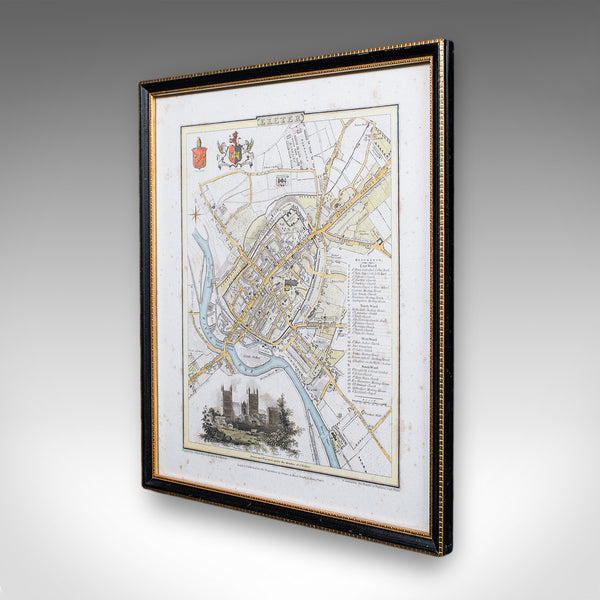 Antique City of Exeter Map, English, Framed, Atlas Excerpt, Georgian, Circa 1805