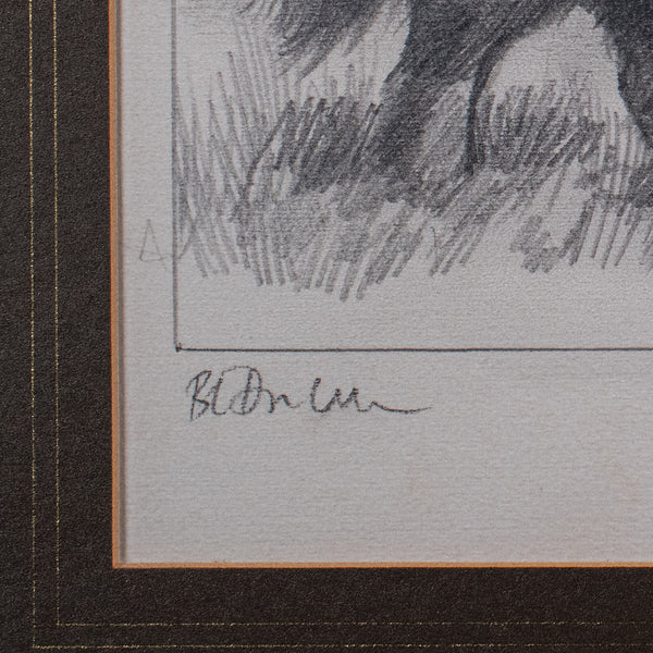 Vintage Highland Cow Artist's Proof, English, Framed, Stamp Art, Barry Driscoll
