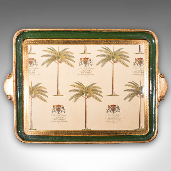 Pair of Vintage Florentine Serving Trays, Italianate Afternoon Tea Platter, 1970