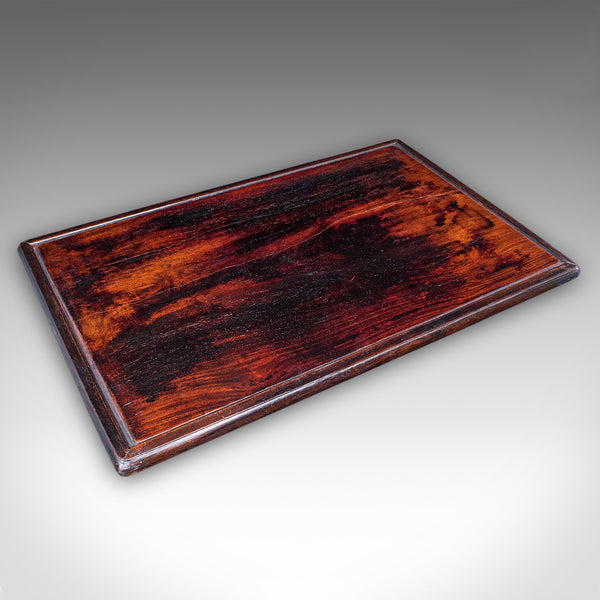 Antique Colonial Serving Tray, Anglo Indian Teak, Afternoon Tea Slide, Victorian