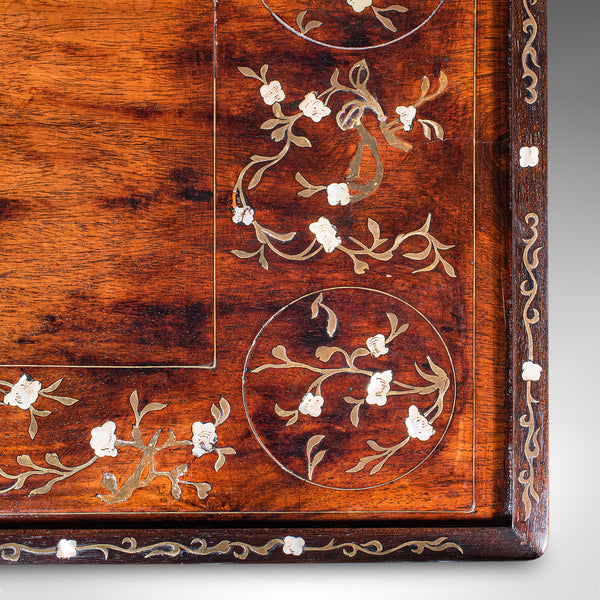 Antique Colonial Serving Tray, Anglo Indian Teak, Afternoon Tea Slide, Victorian