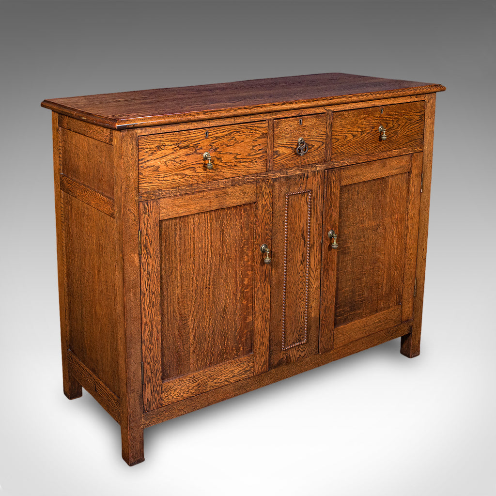 Antique Dining Cabinet, English, Oak, Sideboard, Drinks Cupboard, Edwardian, 1910