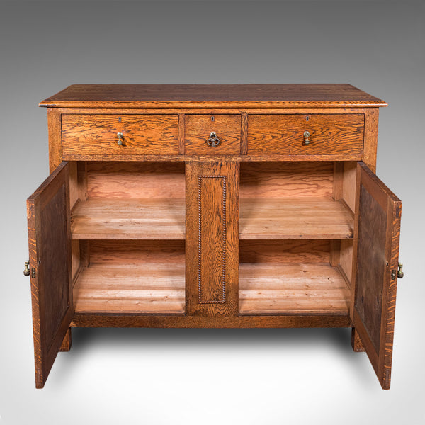 Antique Dining Cabinet, English, Oak, Sideboard, Drinks Cupboard, Edwardian, 1910