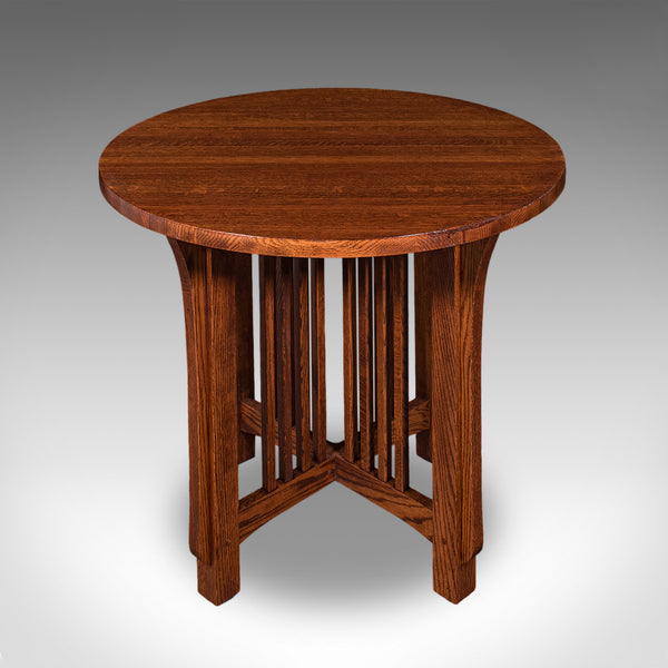 Vintage Cotswold School Centre Table, English, Oak, Occasional, Mission Style