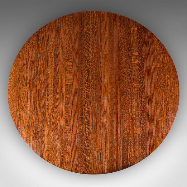 Vintage Cotswold School Centre Table, English, Oak, Occasional, Mission Style