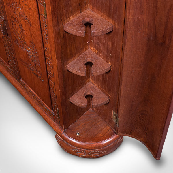 Vintage Cocktail Cabinet, Hong Kong, Counterweighted Dry Bar, Mid Century, 1960