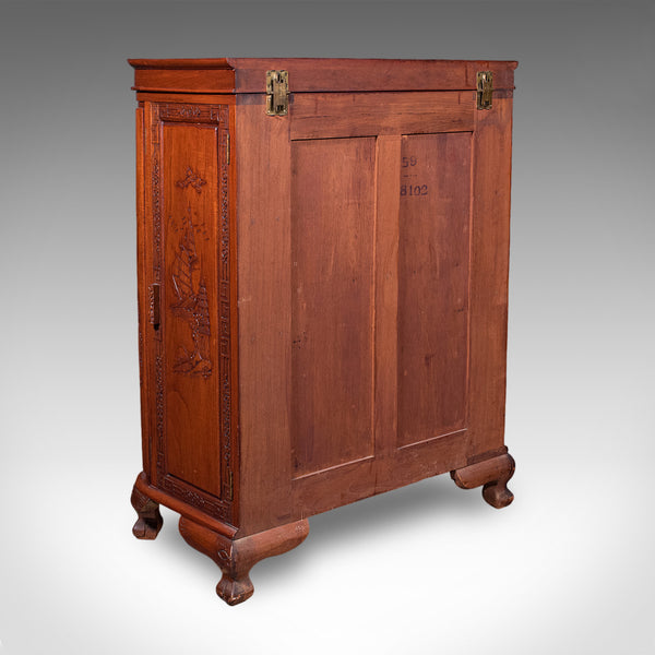 Vintage Cocktail Cabinet, Hong Kong, Counterweighted Dry Bar, Mid Century, 1960