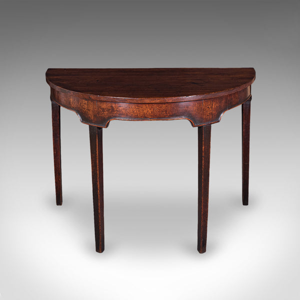 Antique Demi Lune Console Table, English, Alcove, After Hepplewhite, Georgian
