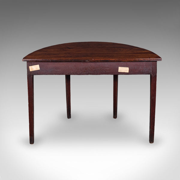 Antique Demi Lune Console Table, English, Alcove, After Hepplewhite, Georgian