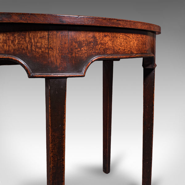 Antique Demi Lune Console Table, English, Alcove, After Hepplewhite, Georgian