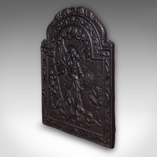 Antique Church Refectory Fire Back, English Fireplace Reflector, Victorian, 1890