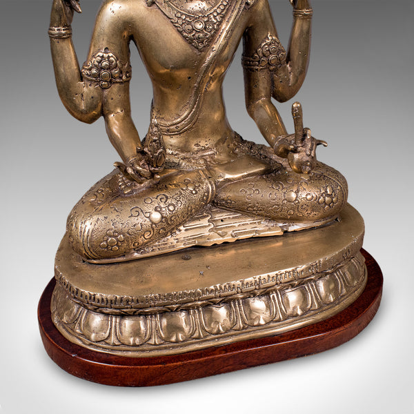 Antique Dattatreya Figure, Balinese, Bronze, Religious Icon, Hinduism, Victorian