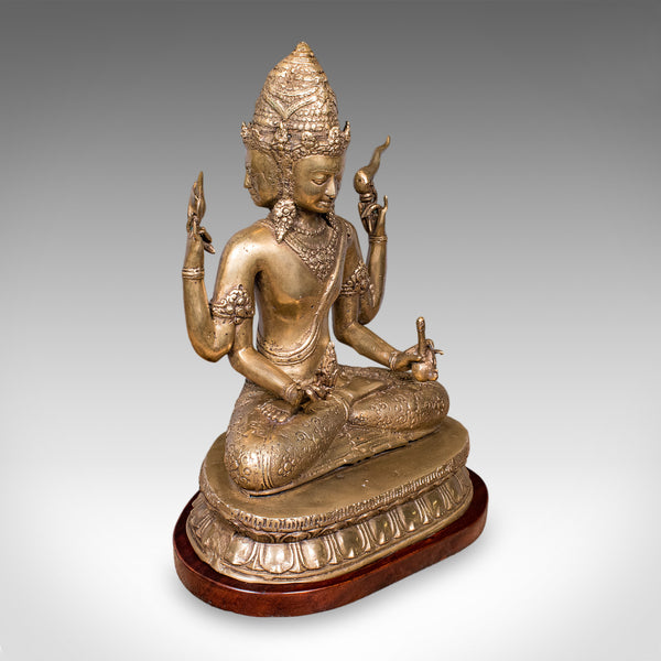 Antique Dattatreya Figure, Balinese, Bronze, Religious Icon, Hinduism, Victorian