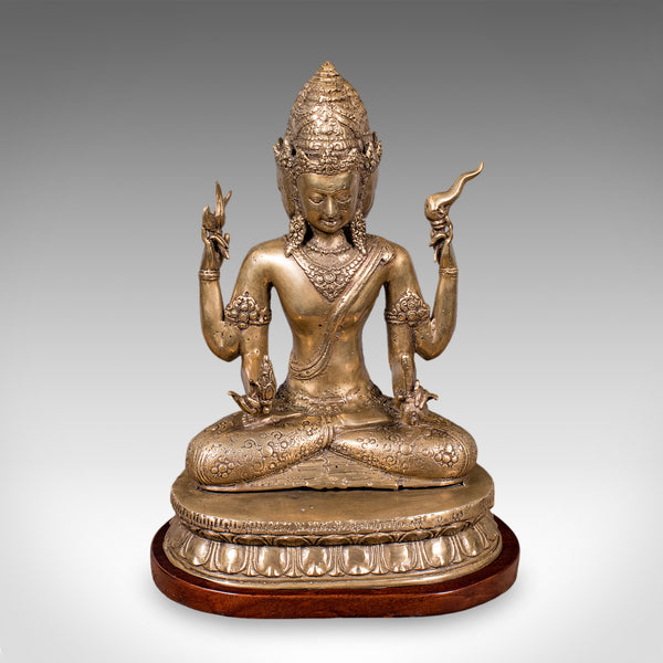 Antique Dattatreya Figure, Balinese, Bronze, Religious Icon, Hinduism, Victorian