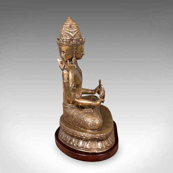 Antique Dattatreya Figure, Balinese, Bronze, Religious Icon, Hinduism, Victorian